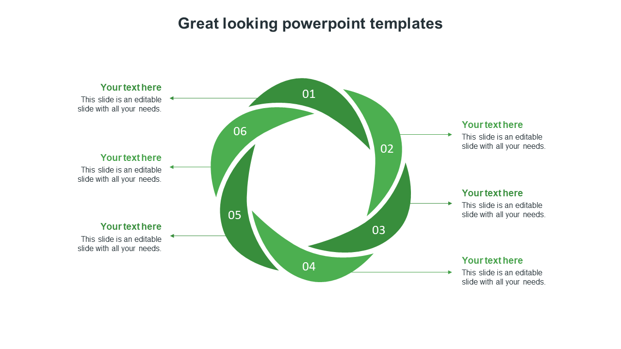 great looking powerpoint templates-green